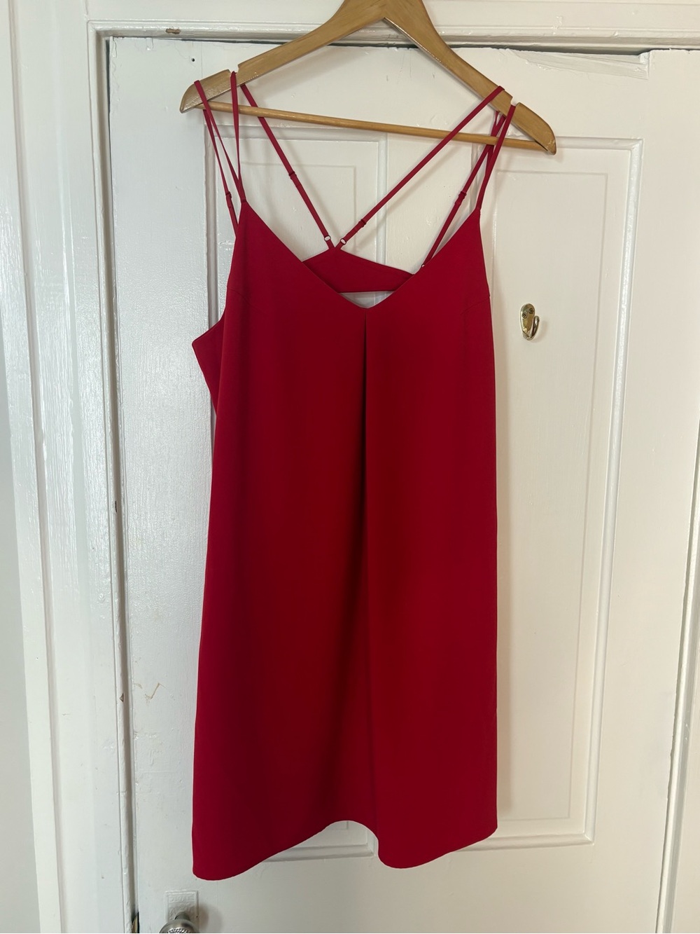 Felicity & Coco Red V-Neck Slip Dress